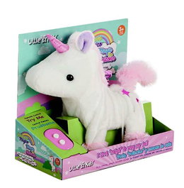 Creaciones Llopis Peluche licorne qui marche avec corne lumineuse 23 cm - modèles assortis