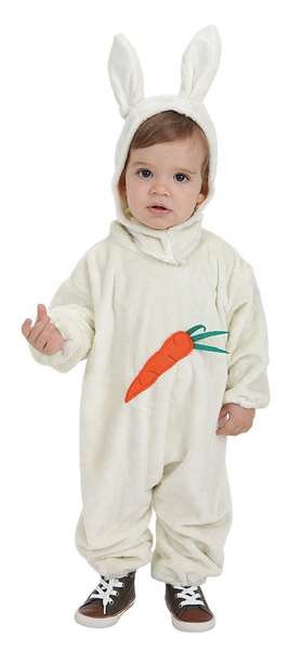 Creaciones Llopis - Déguisement Bébé Lapin Carotte - Taille 0-12 Mois - Polyester/Polyamide - Jeu en Espagnol et Anglais Creaciones Llopis - Déguisement Bébé Lapin Carotte - Taille 0-12 Mois - Polyester/Polyamide - Jeu en Espagnol et Anglais