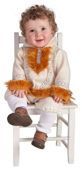 Creaciones Llopis Disfraz Nui - Costume d'esquimau pour bébé, 0-12 mois, en polyester/polyamide, taille 0-6 mois