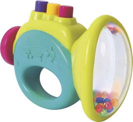 Creaciones Llopis - Hochet Trompette pour Bébé 14 cm - Jouet d'Éveil en Polyester, Dès 3 Ans