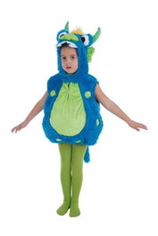 Creaciones Llopis - Déguisement Enfant Monstre Bleu Taille 4-6 Ans (5-6 Ans) - Polyester/Polyamide