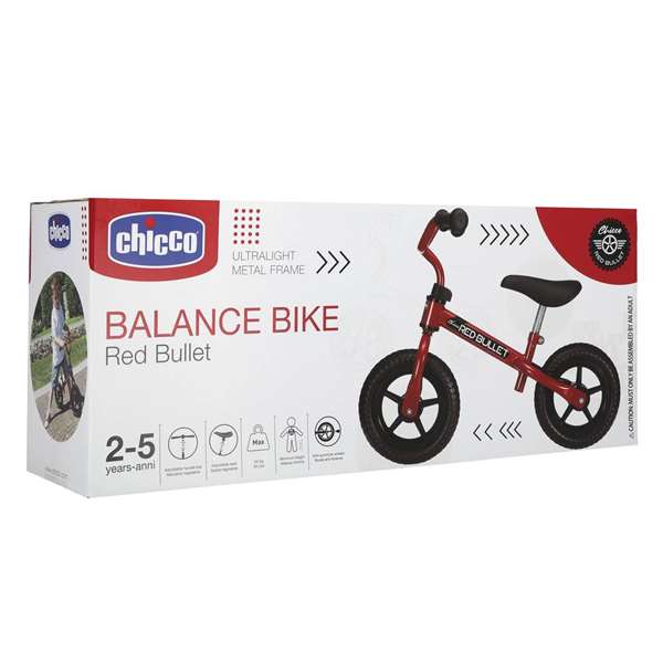 Chicco Biciclette sans pédales Bullet rouge 10 pouces - Apprentissage de l'équilibre pour enfants de 2 à 5 ans (46x56x68 cm) Chicco Biciclette sans pédales Bullet rouge 10 pouces - Apprentissage de l'équilibre pour enfants de 2 à 5 ans (46x56x68 cm)