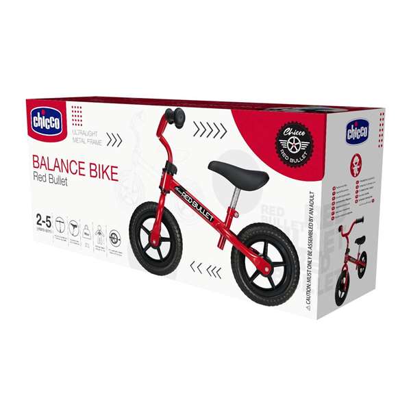 Chicco Biciclette sans pédales Bullet rouge 10 pouces - Apprentissage de l'équilibre pour enfants de 2 à 5 ans (46x56x68 cm) Chicco Biciclette sans pédales Bullet rouge 10 pouces - Apprentissage de l'équilibre pour enfants de 2 à 5 ans (46x56x68 cm)