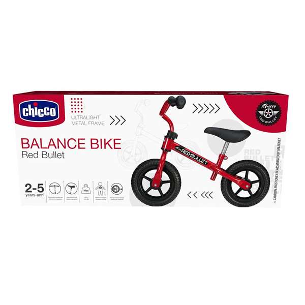 Chicco Biciclette sans pédales Bullet rouge 10 pouces - Apprentissage de l'équilibre pour enfants de 2 à 5 ans (46x56x68 cm) Chicco Biciclette sans pédales Bullet rouge 10 pouces - Apprentissage de l'équilibre pour enfants de 2 à 5 ans (46x56x68 cm)