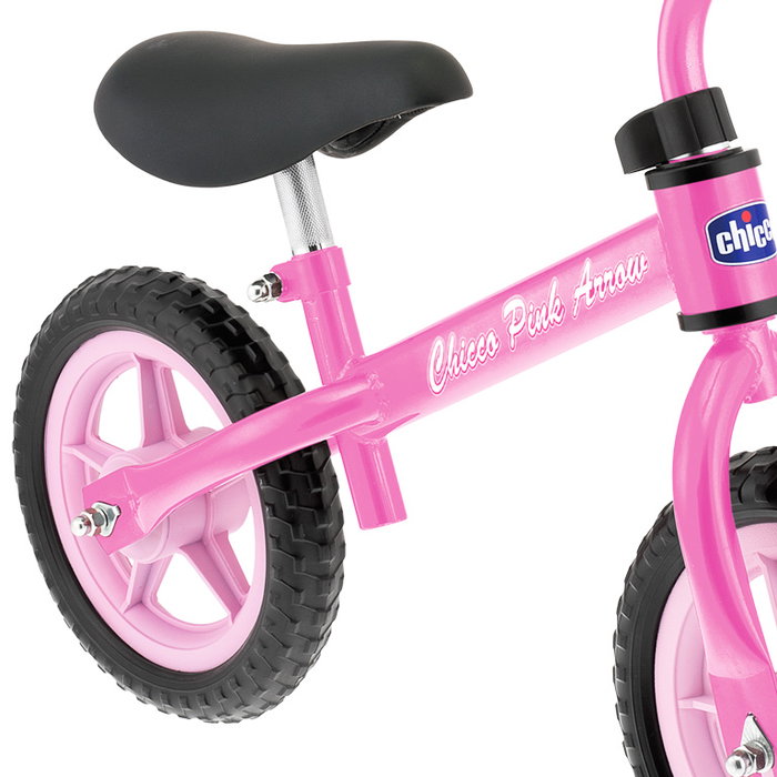 Chicco First Bike - Draisienne pour enfants à partir de 2 ans - Cadre aluminium ajustable en hauteur - Rose - 00001716100000