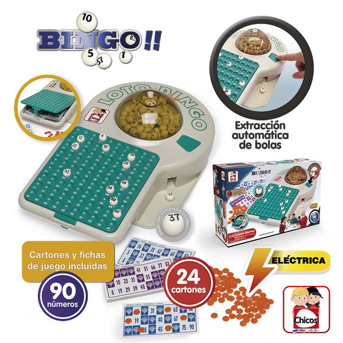 Chicos Bingo Automatique avec 24 cartons Chicos Bingo Automatique avec 24 cartons