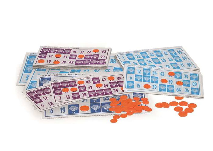 Chicos Bingo électronique avec 24 cartons, 22x37x10 cm - Bombo, cartes, boules et jetons - Plastique - Fonctionne avec 2 piles LR06 Chicos Bingo électronique avec 24 cartons, 22x37x10 cm - Bombo, cartes, boules et jetons - Plastique - Fonctionne avec 2 piles LR06