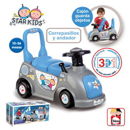 Star Kids Correpasillos Blue 35208 - Pousseur et trotteur pour bébé, avec rangement, pour enfants de 10 à 36 mois