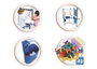 Chicos Pizarra 2 en 1 Tableau Magnétique et pour Tiza 63x60x120 cm avec 64 Pièces - Jeu Éducatif Métal pour Enfants 3 à 5 Ans