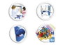 Chicos Pizarra 2 en 1 Tableau Magnétique et pour Tiza 63x60x120 cm avec 64 Pièces - Jeu Éducatif Métal pour Enfants 3 à 5 Ans