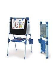 Chicos Pizarra 2 en 1 Tableau Magnétique et pour Tiza 63x60x120 cm avec 64 Pièces - Jeu Éducatif Métal pour Enfants 3 à 5 Ans