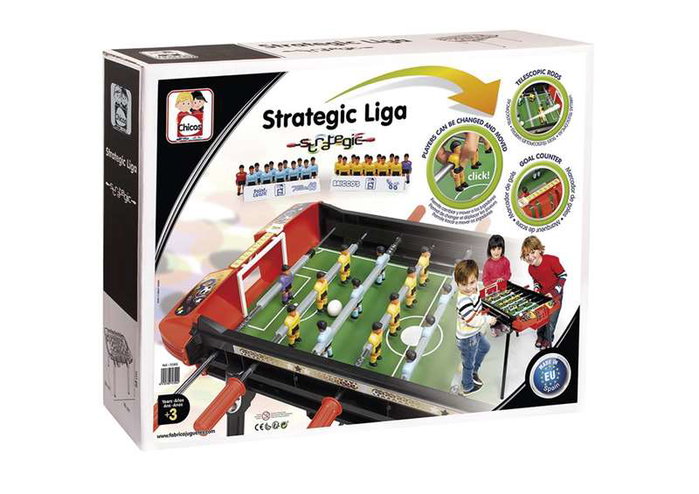 Chicos - Football de table stratégique Liga pour enfants, joueurs interchangeables et mobiles, dimensions 79x66x68 cm, en plastique Chicos - Football de table stratégique Liga pour enfants, joueurs interchangeables et mobiles, dimensions 79x66x68 cm, en plastique