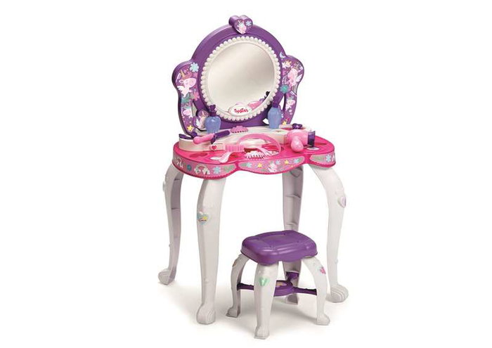 Chicos - Tocador coiffeuse Topstar avec tabouret, 12 accessoires, dimensions 51x56x85 cm, plastique, âge recommandé 3 à 5 ans