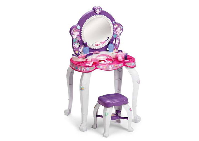 Chicos - Tocador coiffeuse Topstar avec tabouret, 12 accessoires, dimensions 51x56x85 cm, plastique, âge recommandé 3 à 5 ans