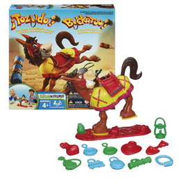 Hasbro Games Tozudo 48380 - Jeu de société pour enfants à partir de 4 ans - Jeu de rapidité et d'équilibre avec un âne récalcitrant - Version portugais, espagnol