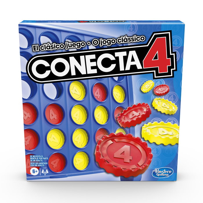 Hasbro Juego Conecta4 Version ES/PT Jeu de Stratégie pour 2 Joueurs dès 6 Ans Hasbro Juego Conecta4 Version ES/PT Jeu de Stratégie pour 2 Joueurs dès 6 Ans