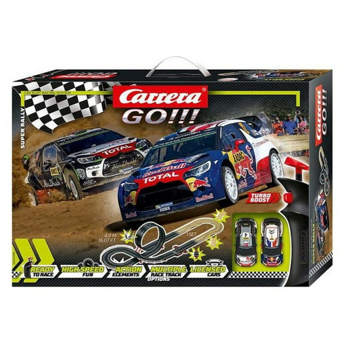 Carrera-Toys Circuit Carrera Go!!! Super Rally avec deux voitures Citroën DS3 WRC, 1:43