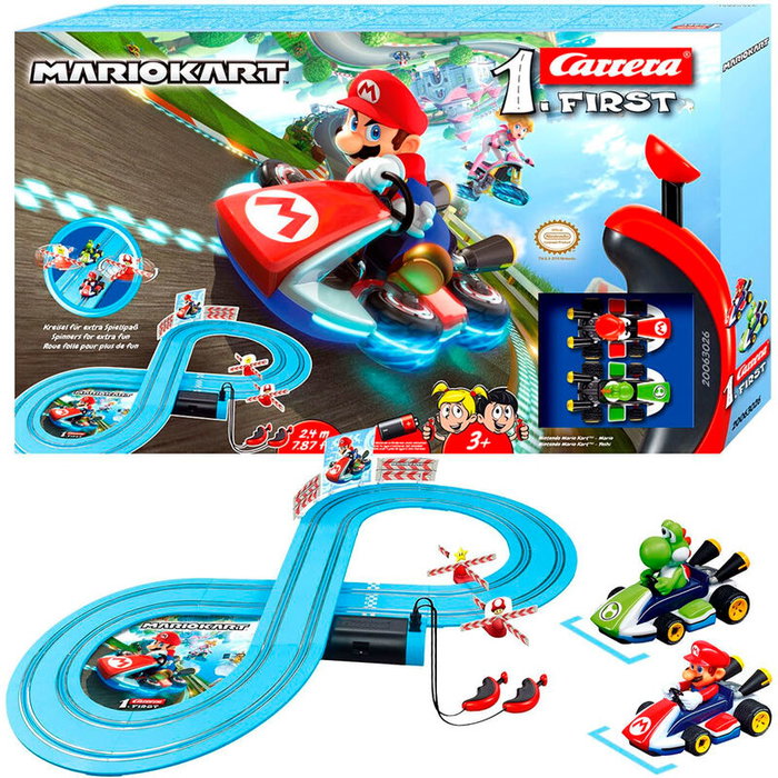 Carrera-Toys Circuit Mario Kart avec 2 voitures télécommandées Mario et Yoshi