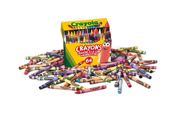 Crayola Boîte de 64 crayons de cire avec taille-crayon intégré - 14.5x3.9x12.5 cm Crayola Boîte de 64 crayons de cire avec taille-crayon intégré - 14.5x3.9x12.5 cm