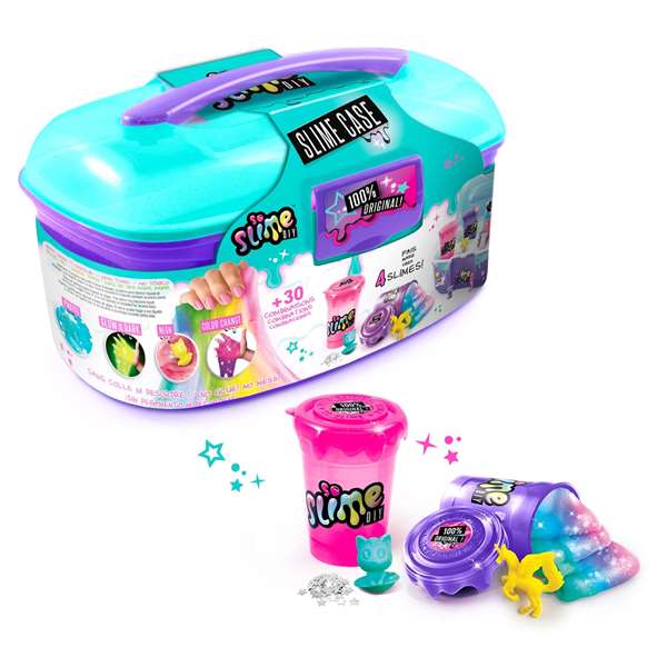 Canal Toys - Mallette de création Slime avec 4 poudres et accessoires - À partir de 5 ans - DIY Pâte à modeler - Dimensions: 23.7x15.6x14.6 cm Canal Toys - Mallette de création Slime avec 4 poudres et accessoires - À partir de 5 ans - DIY Pâte à modeler - Dimensions: 23.7x15.6x14.6 cm