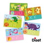 Diset - Juego educativo yo aprendo las letras - Jeu éducatif d'apprentissage des lettres - 27 planches effaçables et feutre - À partir de 5 ans - Espagnol