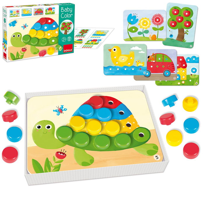 Goula Mosaico Baby Color - Jeu éducatif en bois 26 pièces
