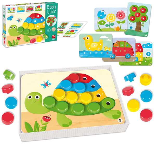 Diset - Jeu éducatif mosaïque en bois Baby Color Goula, 26 pièces, dimensions 30x22x5 cm, pour enfants de 2 à 3 ans Diset - Jeu éducatif mosaïque en bois Baby Color Goula, 26 pièces, dimensions 30x22x5 cm, pour enfants de 2 à 3 ans