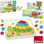 Diset - Jeu éducatif mosaïque en bois Baby Color Goula, 26 pièces, dimensions 30x22x5 cm, pour enfants de 2 à 3 ans