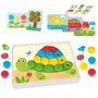 Diset - Jeu éducatif mosaïque en bois Baby Color Goula, 26 pièces, dimensions 30x22x5 cm, pour enfants de 2 à 3 ans