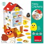 Goula Jeu d'adresse et d'habileté Happy Chickens en bois - Jeu de société pour enfants de 3 à 5 ans - Retirer les bâtons pour trouver les poussins