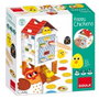 Goula Jeu d'adresse et d'habileté Happy Chickens en bois - Jeu de société pour enfants de 3 à 5 ans - Retirer les bâtons pour trouver les poussins