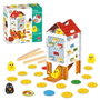 Goula Jeu d'adresse et d'habileté Happy Chickens en bois - Jeu de société pour enfants de 3 à 5 ans - Retirer les bâtons pour trouver les poussins