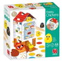 Goula Jeu d'adresse et d'habileté Happy Chickens en bois - Jeu de société pour enfants de 3 à 5 ans - Retirer les bâtons pour trouver les poussins