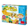 Diset - Puzzle XXL en Carton La Ferme, 17 Pièces Grandes, 2 Figures, Jouet Éducatif pour Enfants de 2 à 4 Ans
