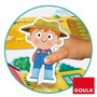 Diset - Puzzle XXL en Carton La Ferme, 17 Pièces Grandes, 2 Figures, Jouet Éducatif pour Enfants de 2 à 4 Ans