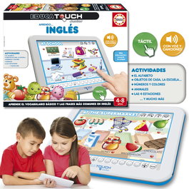 Educa Aprendo... Inglés 15438 Touch Junior - Jeu éducatif interactif tactile pour apprendre l'anglais, version espagnole, dès 4 ans