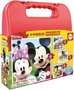 Educa Puzzles progressifs Mickey Mouse 12-16-20-25 pièces avec valisette, jeu de puzzle éducatif pour enfants de 3 à 6 ans, en espagnol et anglais