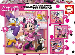 Educa Puzzle Minnie Mouse Happy Helpers progressif 12-25 pièces