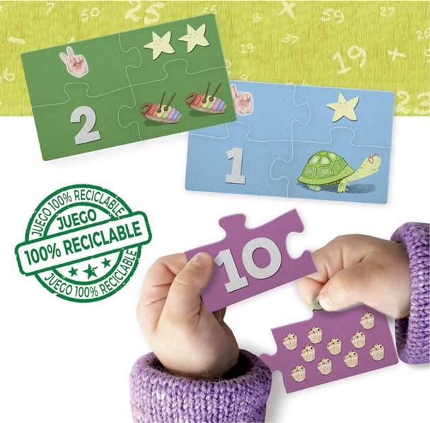 Educa Juego Aprender es Divertido Los Números - Jeu Éducatif pour Apprendre les Nombres en Espagnol et Anglais - 40 Pièces Encajables - Pour Enfants de 3 à 5 Ans