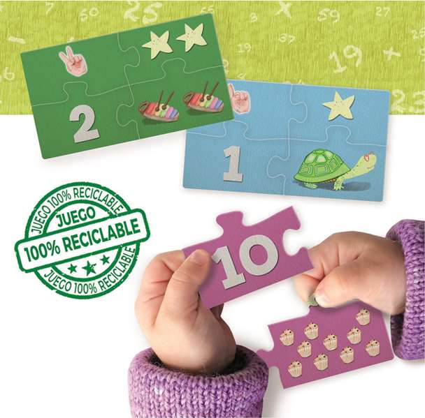 Educa Juego Aprender es Divertido Los Números - Jeu Éducatif pour Apprendre les Nombres en Espagnol et Anglais - 40 Pièces Encajables - Pour Enfants de 3 à 5 Ans