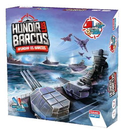 Falomir Jeu de Société Bataille Navale (Hundir Los Barcos) - Jeu en Espagnol pour 2 Joueurs, Boîte en Plastique Rouge/Bleu, Convient à partir de 6 Ans