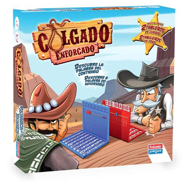 Falomir - Jeu de société colgado en espagnol pour 2 joueurs - Jeu d'esprit et de mots à deviner Falomir - Jeu de société colgado en espagnol pour 2 joueurs - Jeu d'esprit et de mots à deviner