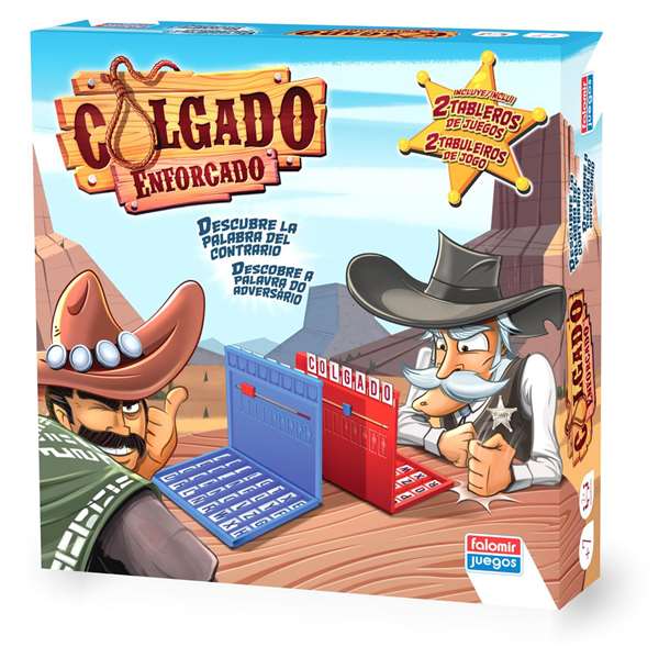 Falomir - Jeu de société colgado en espagnol pour 2 joueurs - Jeu d'esprit et de mots à deviner Falomir - Jeu de société colgado en espagnol pour 2 joueurs - Jeu d'esprit et de mots à deviner