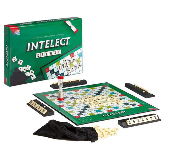 Falomir Juego Intelect Deluxe - Jeu de stratégie et réflexion en espagnol - Jeu de société pour 2 joueurs avec plateau, pions en bois et sablier