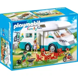 Playmobil 70088 Camping-car et Famille - Jouet de construction avec 135 pièces - Véhicule de camping équipé