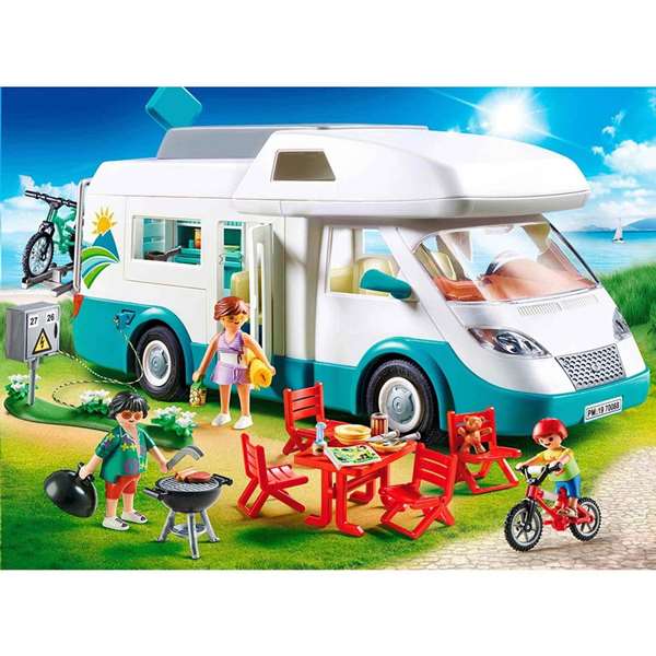 Playmobil Family Fun - Caravane d'été Jouet, Caravane de Vacances en Plastique pour Enfants à partir de 4 Ans Playmobil Family Fun - Caravane d'été Jouet, Caravane de Vacances en Plastique pour Enfants à partir de 4 Ans