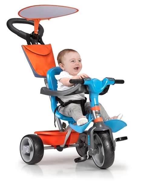 Feber Triciclo Baby Plus Music - Tricycle évolutif pour bébé avec musique, 91,2 x 98,3 x 51,5 cm, à partir de 9 mois