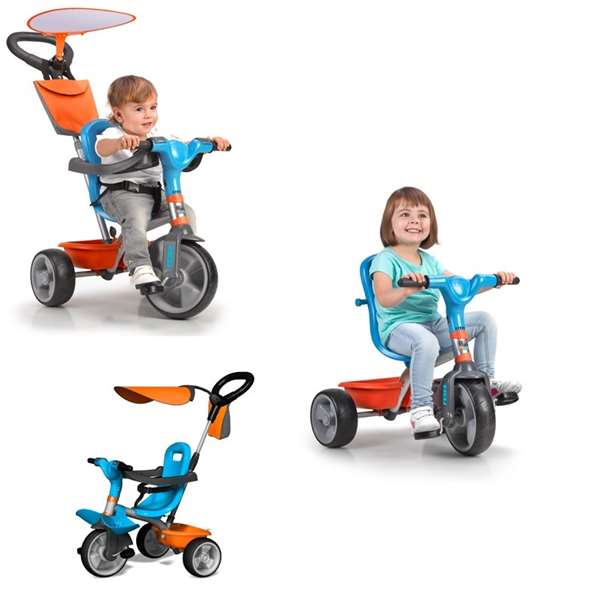 Feber Triciclo Baby Plus Music - Tricycle évolutif pour bébé avec musique, 91,2 x 98,3 x 51,5 cm, à partir de 9 mois