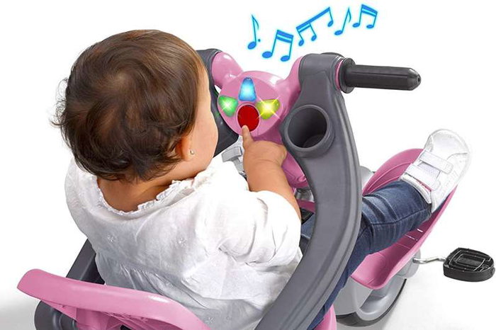 Feber Triciclo Baby Plus Music Rosa 91,2x98,3x51,5 cm, Tricycle enfant musical avec piles pour 9 mois et plus Feber Triciclo Baby Plus Music Rosa 91,2x98,3x51,5 cm, Tricycle enfant musical avec piles pour 9 mois et plus