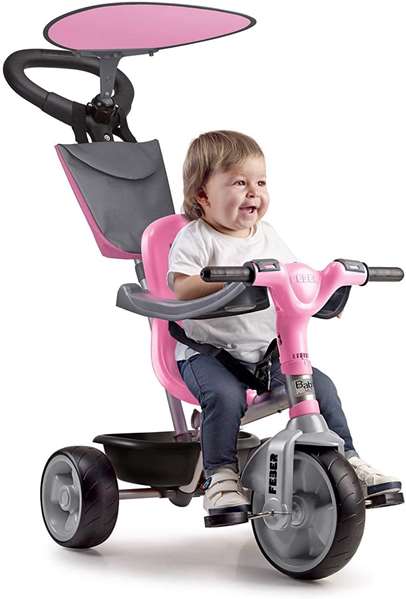 Feber Triciclo Baby Plus Music Rosa 91,2x98,3x51,5 cm, Tricycle enfant musical avec piles pour 9 mois et plus Feber Triciclo Baby Plus Music Rosa 91,2x98,3x51,5 cm, Tricycle enfant musical avec piles pour 9 mois et plus